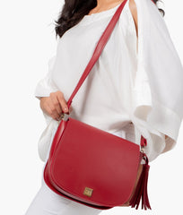 RTW Creation - Maroon foldover saddle bag