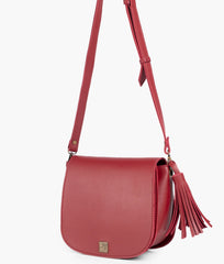 RTW Creation - Maroon foldover saddle bag