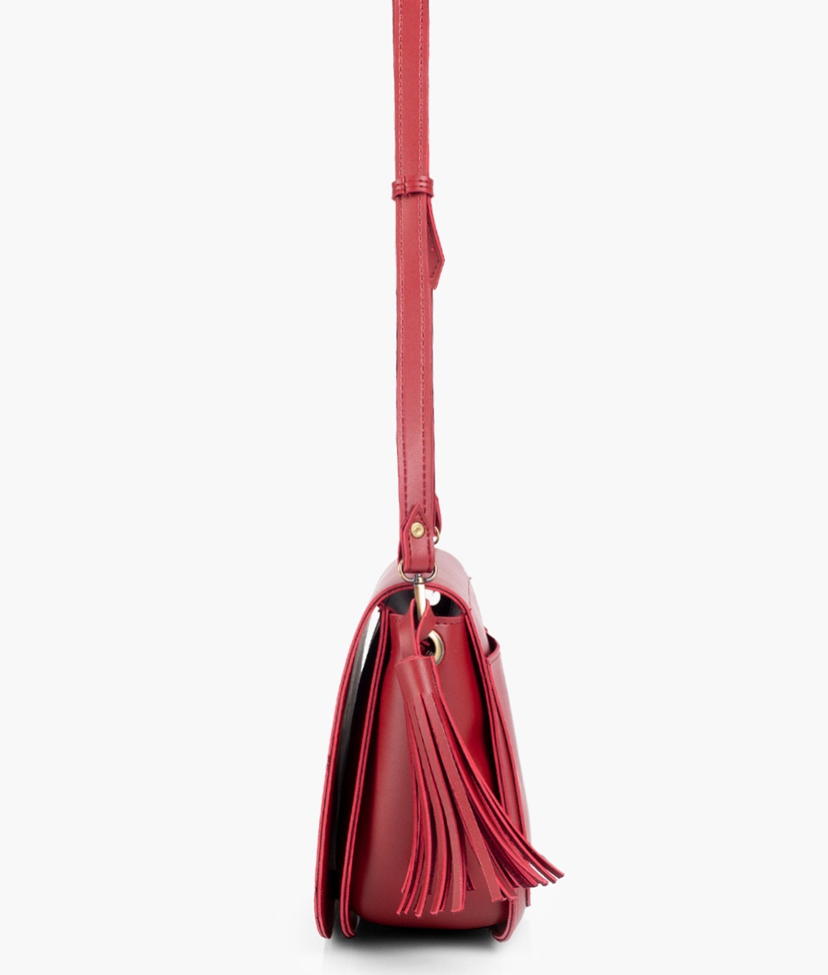 RTW Creation - Maroon foldover saddle bag