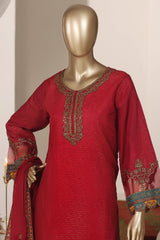 Khombi Stitched 3 Piece Luxury Formals Suit-Rain-Maroon