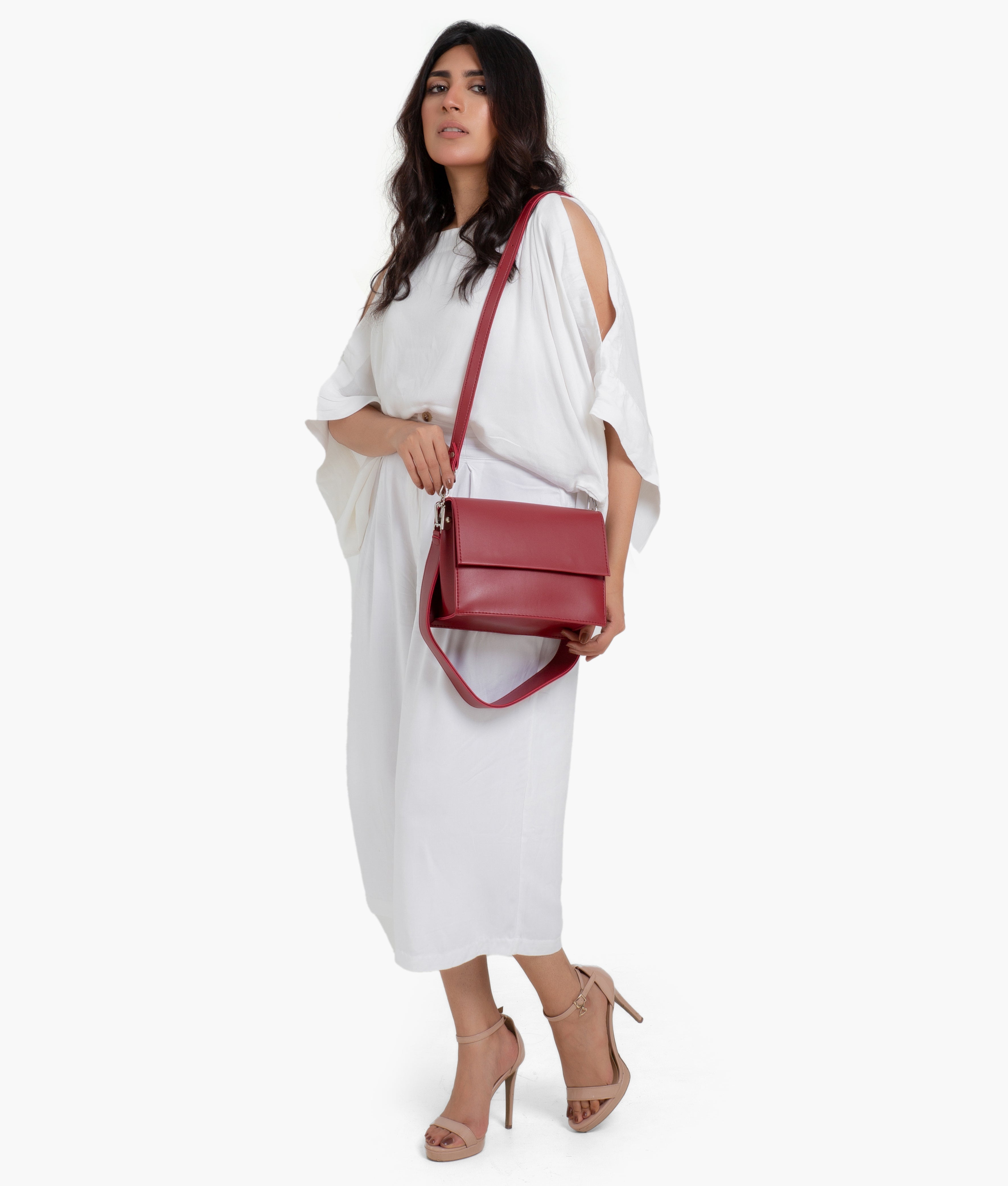 RTW Creation - Maroon mini cross-body bag