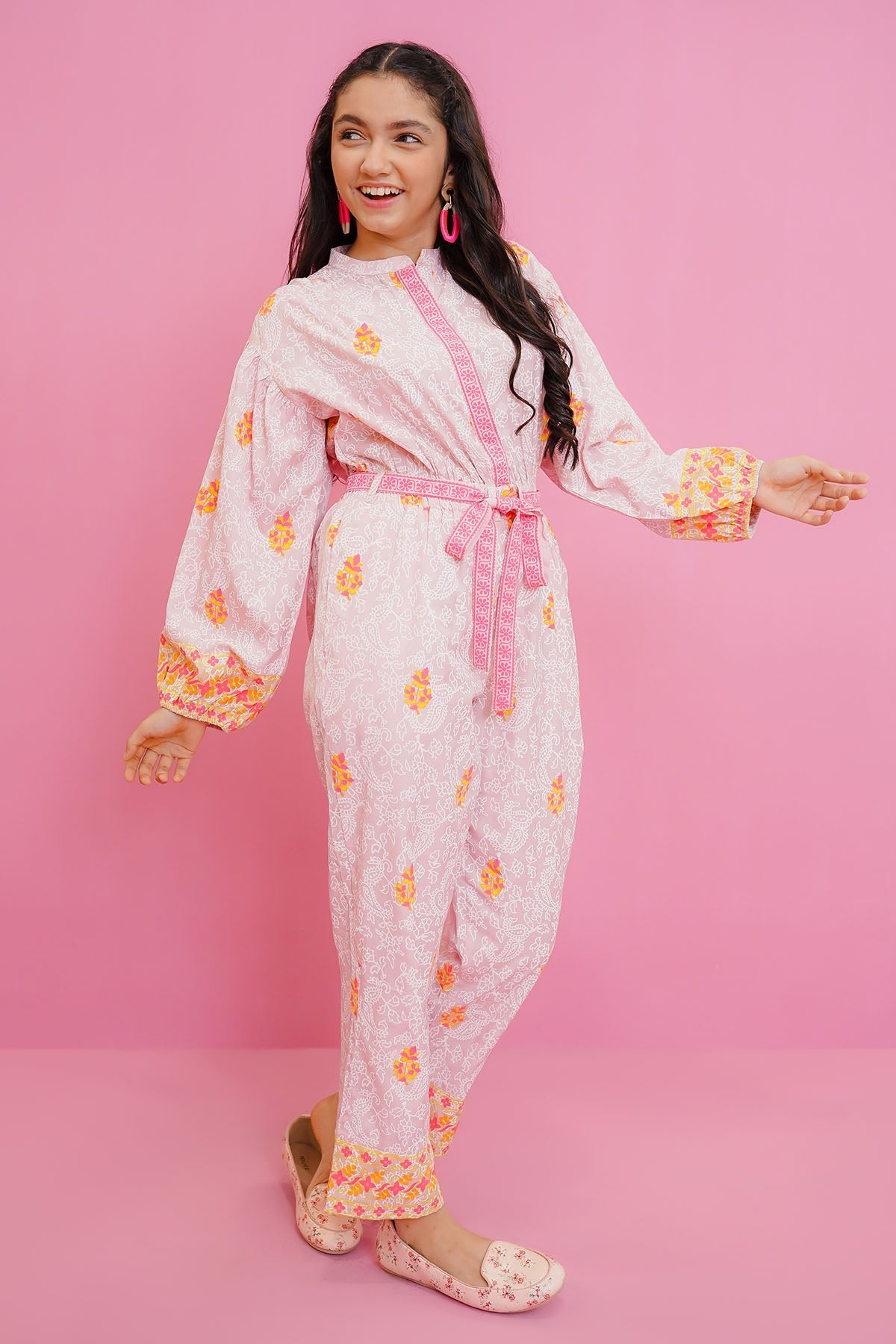 Viscose Cotton Printed Jumpsuit - Wear Ochre