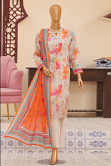 Mehak By HZ Unstitched 3 Piece Emb Lawn Vol-02 Suit-MEC-510