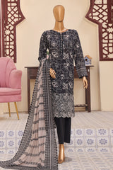 Mehak By HZ Unstitched 3 Piece Emb Lawn Vol-02 Suit-MEC-506