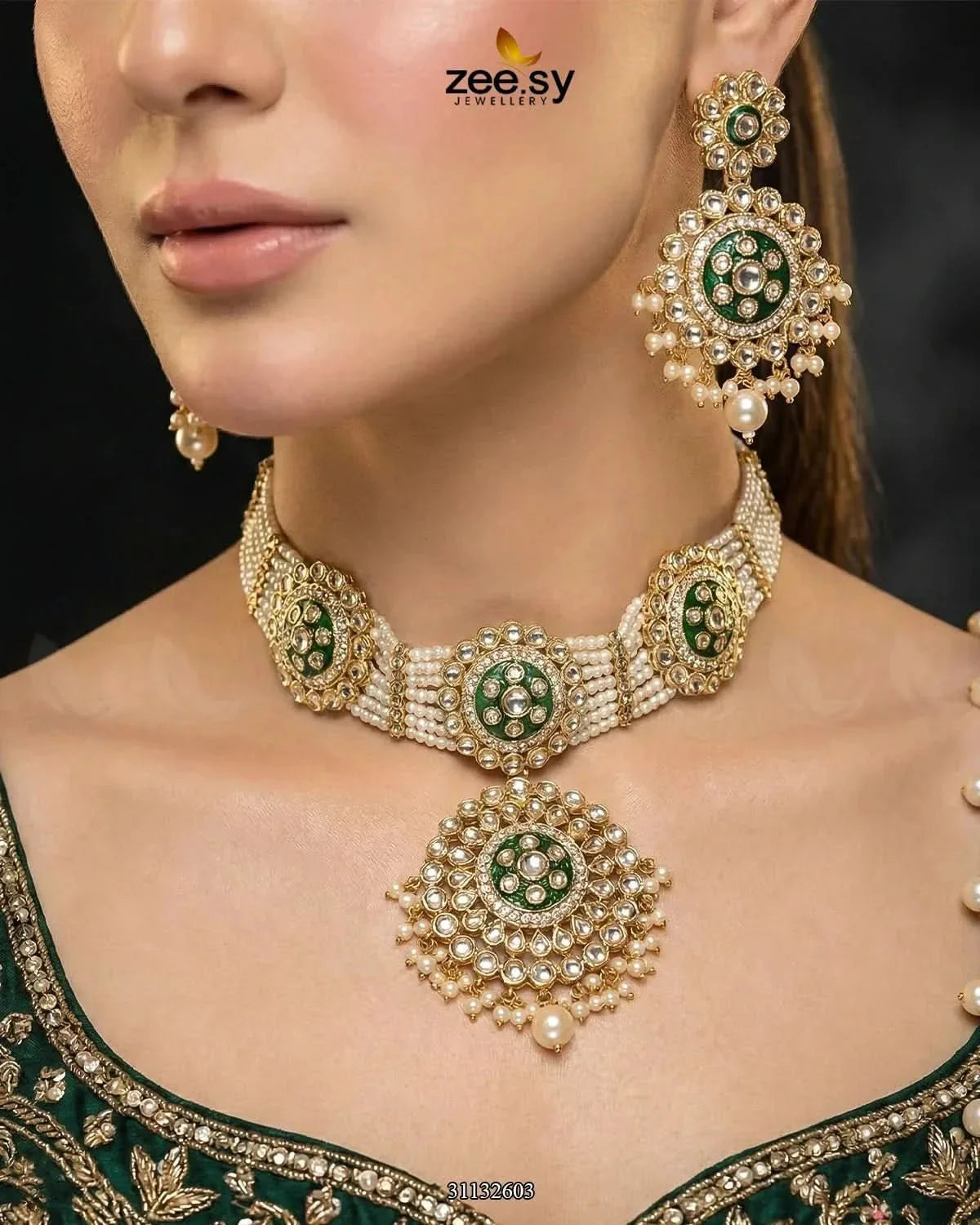 Mehar Pearl Kundan Choker Set