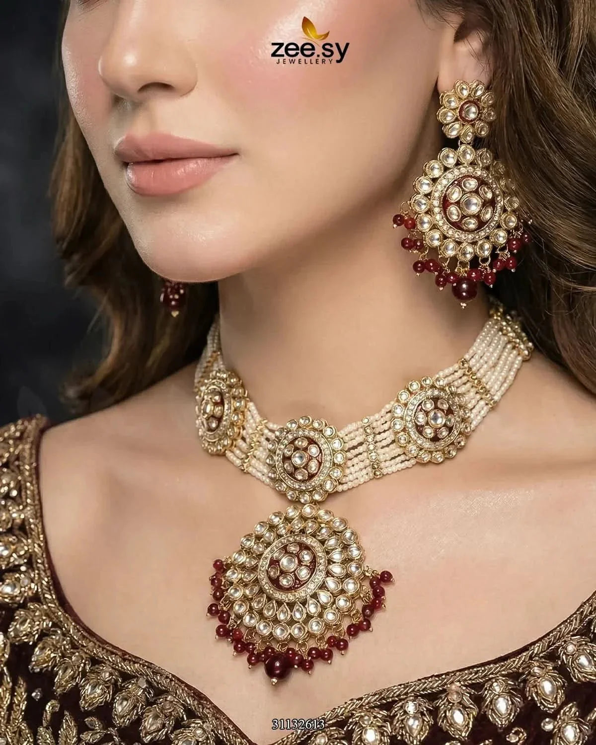 Mehar Pearl Kundan Choker Set