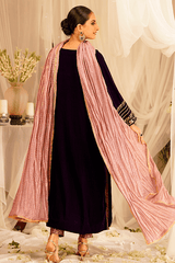 Bagh-E-Makhmal By Zaaviay Stitched Velvet Mehlika (Three Piece)