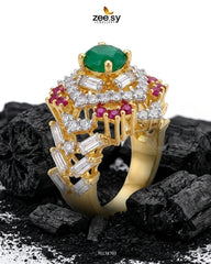 Zeesy-Midnight Majesty Halo Ring