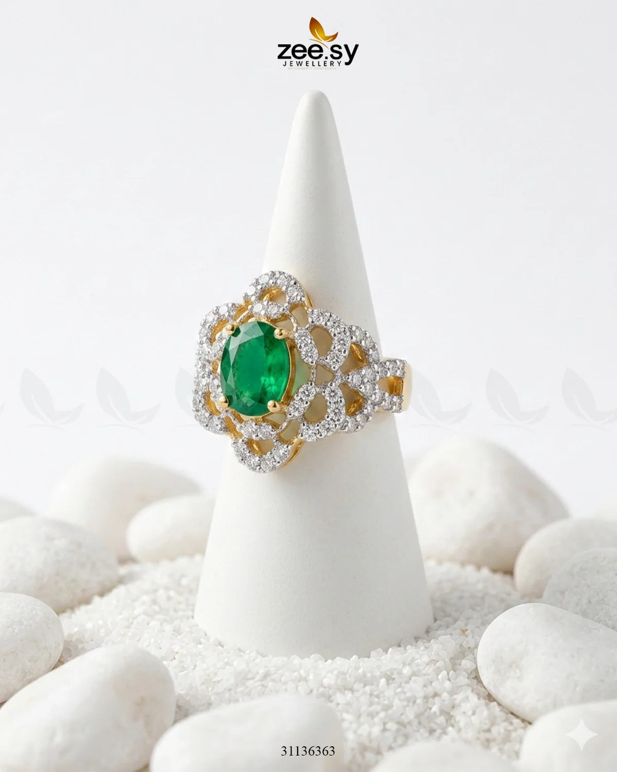 Midnight Star Oval Stone Ring