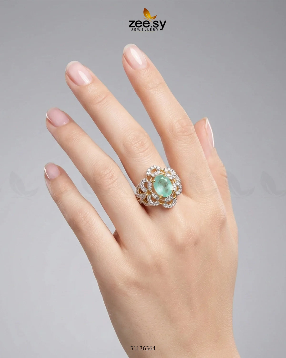 Midnight Star Oval Stone Ring