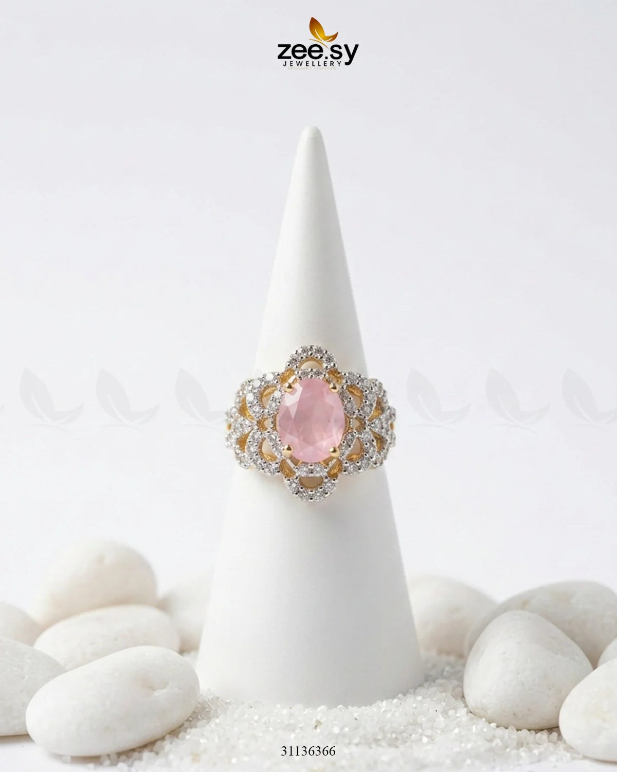 Midnight Star Oval Stone Ring