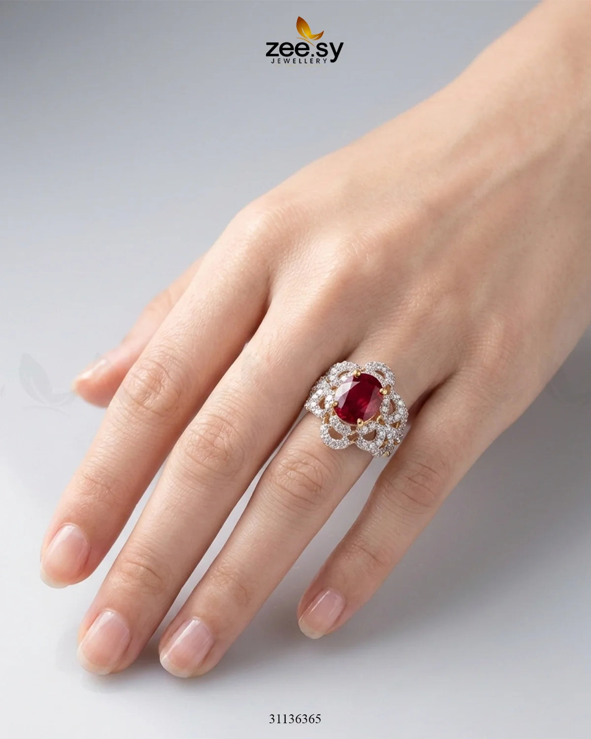 Midnight Star Oval Stone Ring