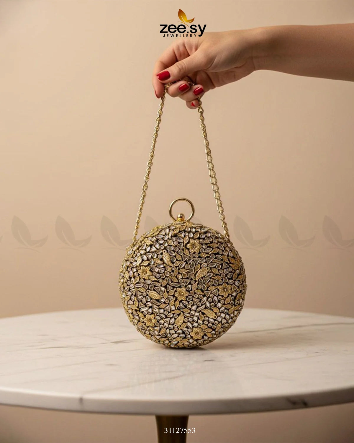 Midnight Sunburst Floral Ball Bag - Zeesy Jewellery