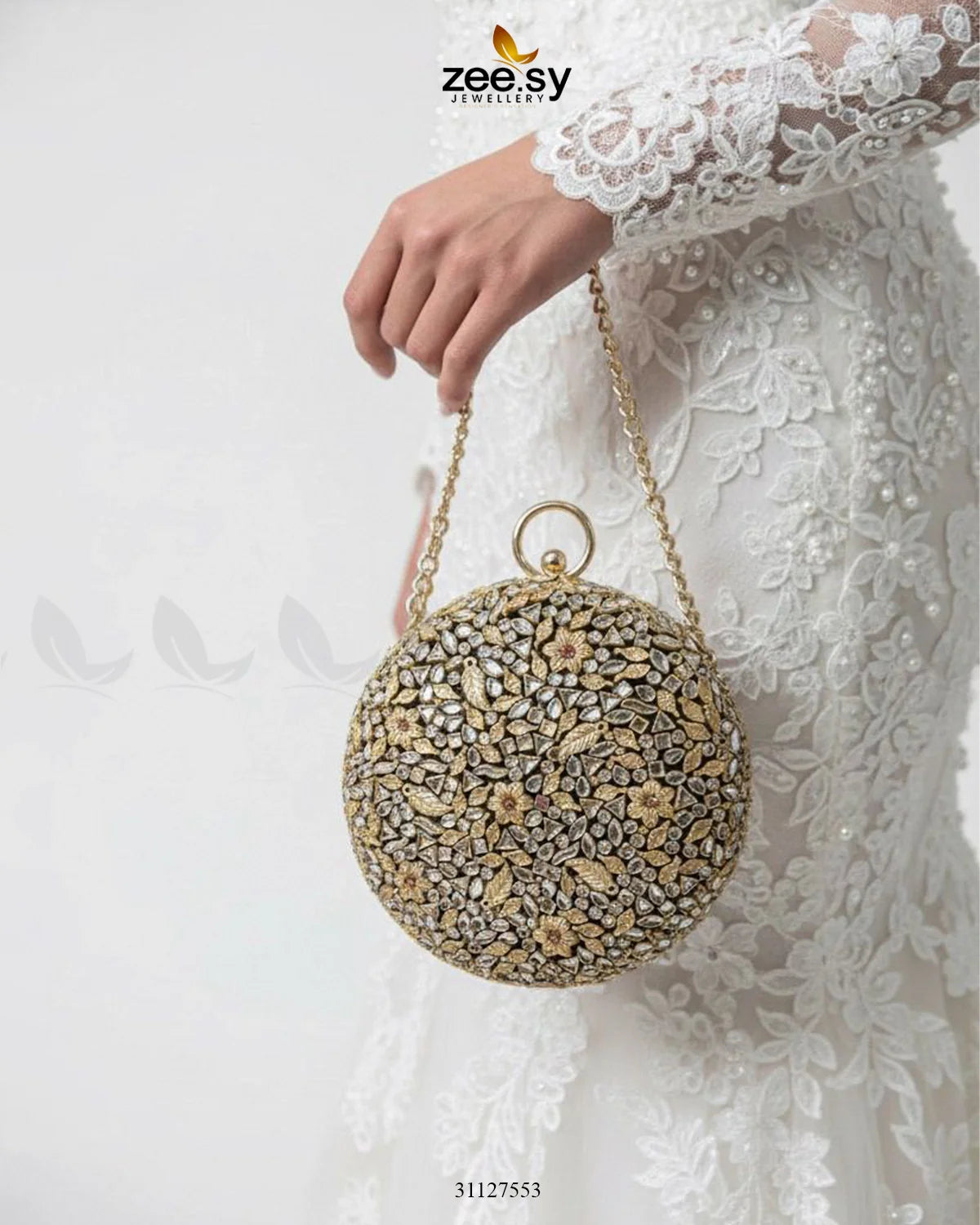 Midnight Sunburst Floral Ball Bag - Zeesy Jewellery