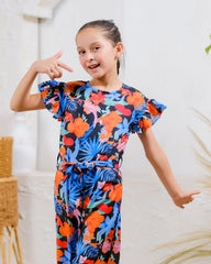 Sprinkles Stitched 1 Piece Summer Jumpsuit Kids Collection'2025-Midnight Tropics Jumpsuit