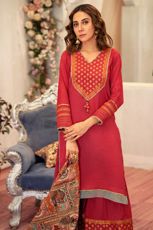 Zaaviay Stitched Eid Collection 2022  Mimi (Three Piece)