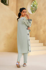 Qurb Stitched 2 Piece Winter Collection'2025-Mint Mist