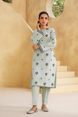 Qurb Stitched 2 Piece Winter Collection'2025-Mint Mist