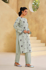 Qurb Stitched 2 Piece Winter Collection'2025-Mint Mist