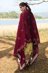 Hussain Rehar Unstitched 3 Piece Luxury Lawn Suit-Minted