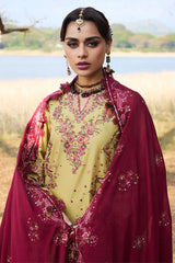 Hussain Rehar Unstitched 3 Piece Luxury Lawn Suit-Minted