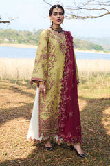 Hussain Rehar Unstitched 3 Piece Luxury Lawn Suit-Minted