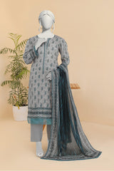 Summer Bloom Edition By Almeerah Unstitched 3 Piece Digital Printed Lawn Collection'2025-Misty Grey Petals