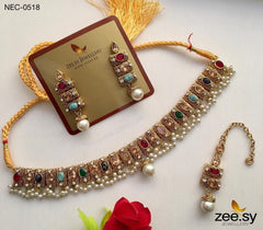 Gems Necklace-0518 - Zeesy Jewellery