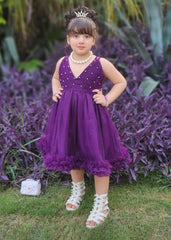 Fairy Bloom by Modest Stitched kids Formals Frock Collection'2025-Violet