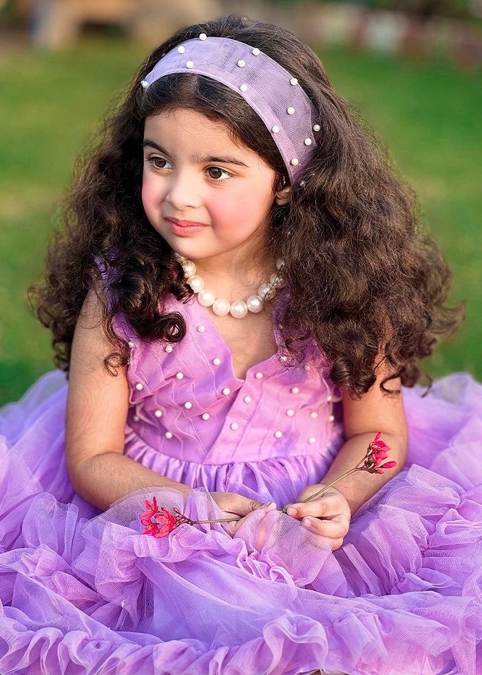 Fairy Bloom by Modest Stitched kids Formals Frock Collection'2025-Lilac Pearl