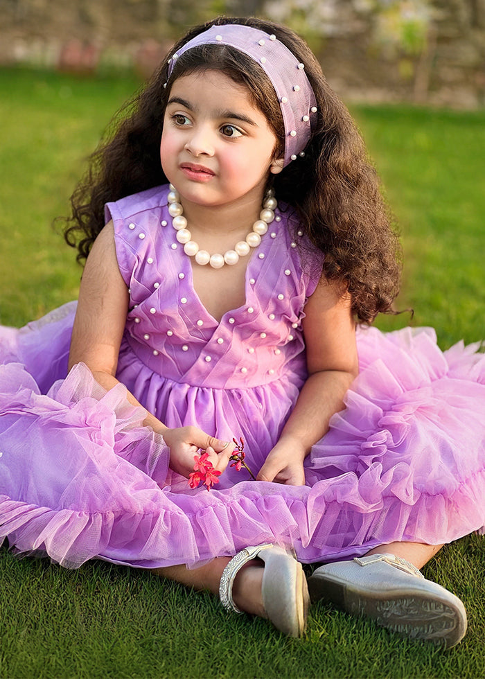 Fairy Bloom by Modest Stitched kids Formals Frock Collection'2025-Lilac Pearl