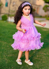 Fairy Bloom by Modest Stitched kids Formals Frock Collection'2025-Lilac Pearl