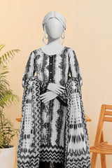 Summer Bloom Edition By Almeerah Unstitched 3 Piece Digital Printed Lawn Collection'2025-Monochrome Grace