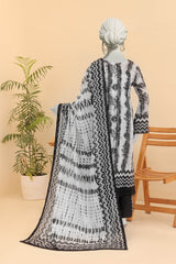 Summer Bloom Edition By Almeerah Unstitched 3 Piece Digital Printed Lawn Collection'2025-Monochrome Grace