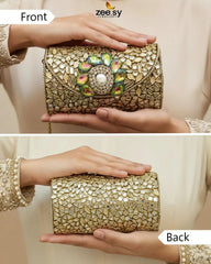 Moon Center Baroque Clutch Bag