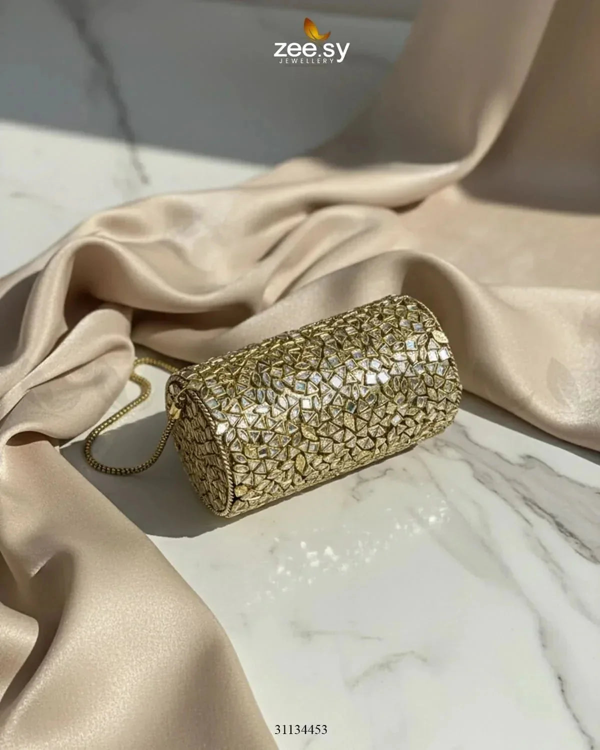 Moon Center Baroque Clutch Bag