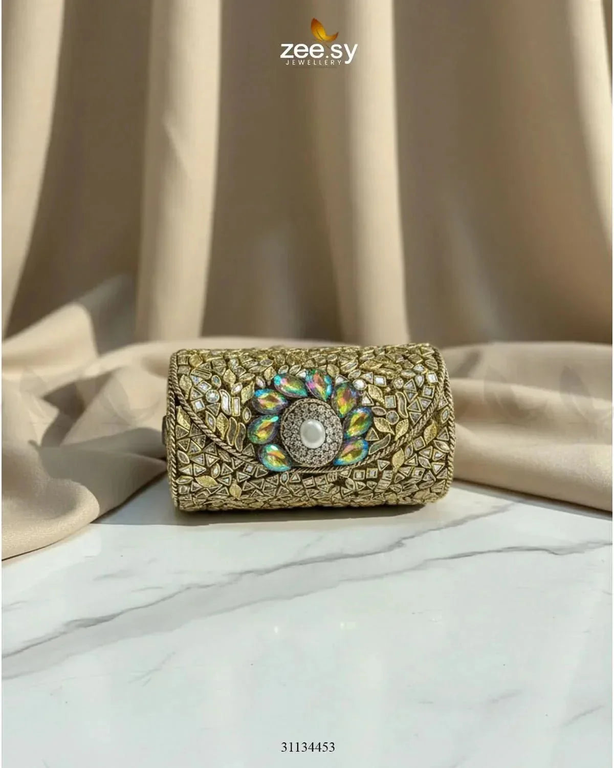 Moon Center Baroque Clutch Bag