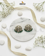 Moonbeam Earrings Golden Green - Zeesy Jewellery