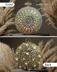 Moonlit Iridescent Bloom Clutch Bag - Zeesy Jewellery