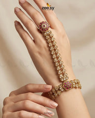 Zeesy-Mughal Floral Stone Anja Bracelet