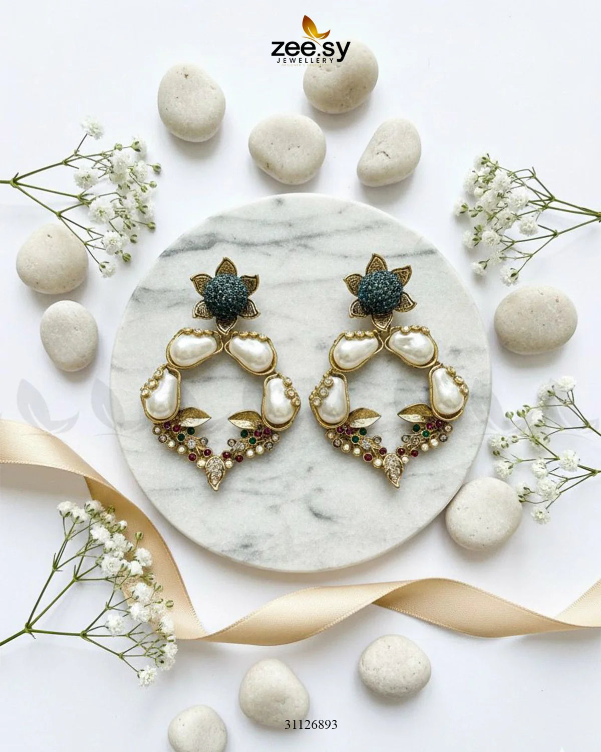 Antique Turkish Baroque Pearl Earrings Multi - Zeesy Jewellery