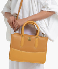 RTW Creation - Mustard crocodile satchel bag