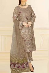 Nayab by Ramsha Unstitched 3 Piece Chiffon Vol-04 Suit-N-412