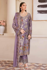 Nayab by Ramsha Unstitched 3 Piece Weightless Chiffon Vol-02 Suit-N-201