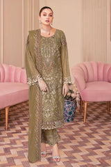 Nayab by Ramsha Unstitched 3 Piece Weightless Chiffon Vol-02 Suit-N-208