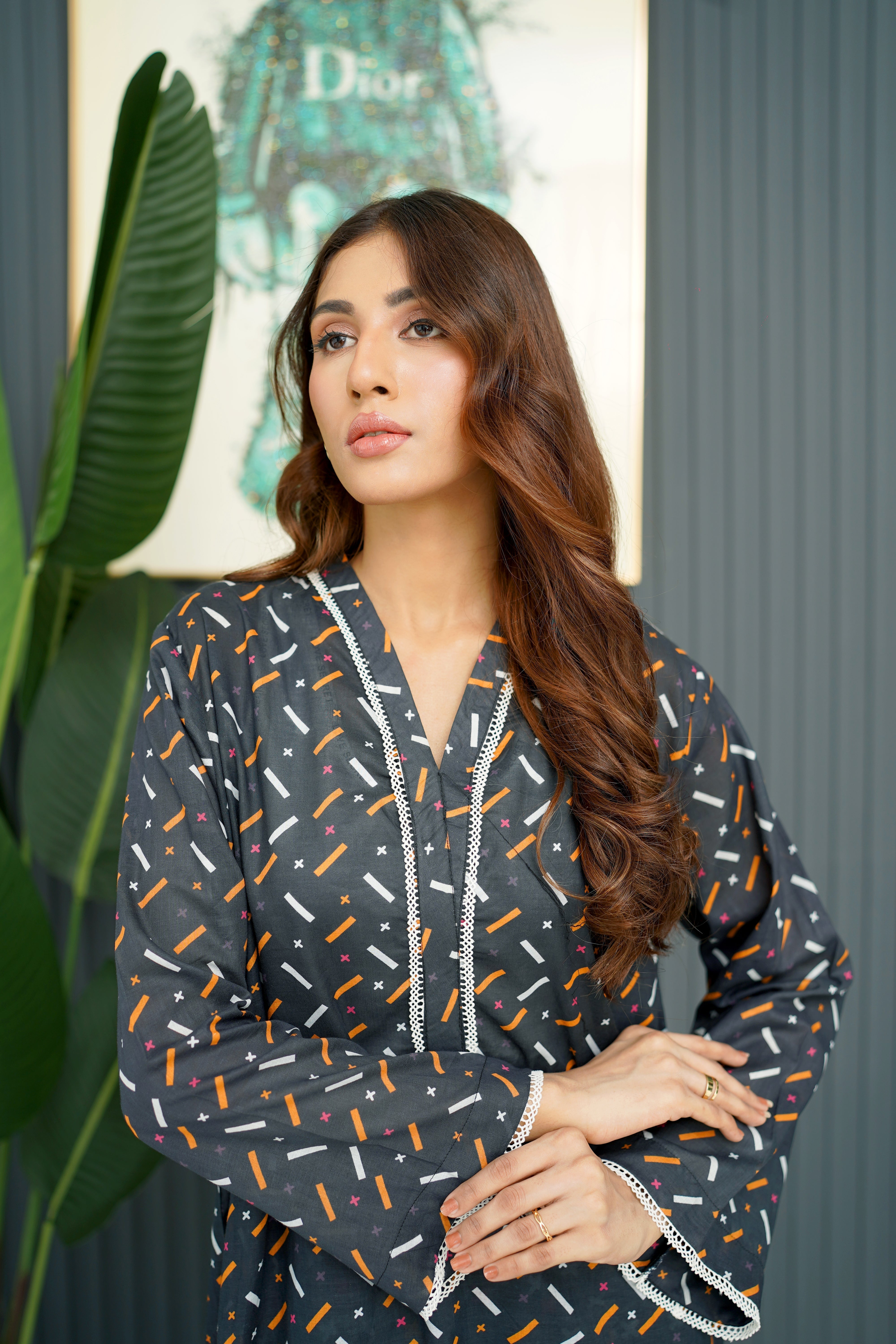 Amal Stitched 2 Piece Summer Lawn Collection-Black Bliss