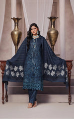 Dressline Semi Stitched 3 Pcs Emb Viscose Zari Collection