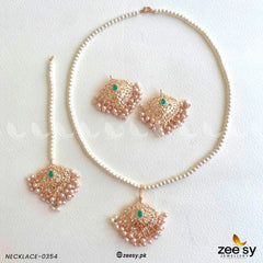 NECKLACE-0354 Green - Zeesy Jewellery