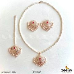 NECKLACE-0354 Red - Zeesy Jewellery