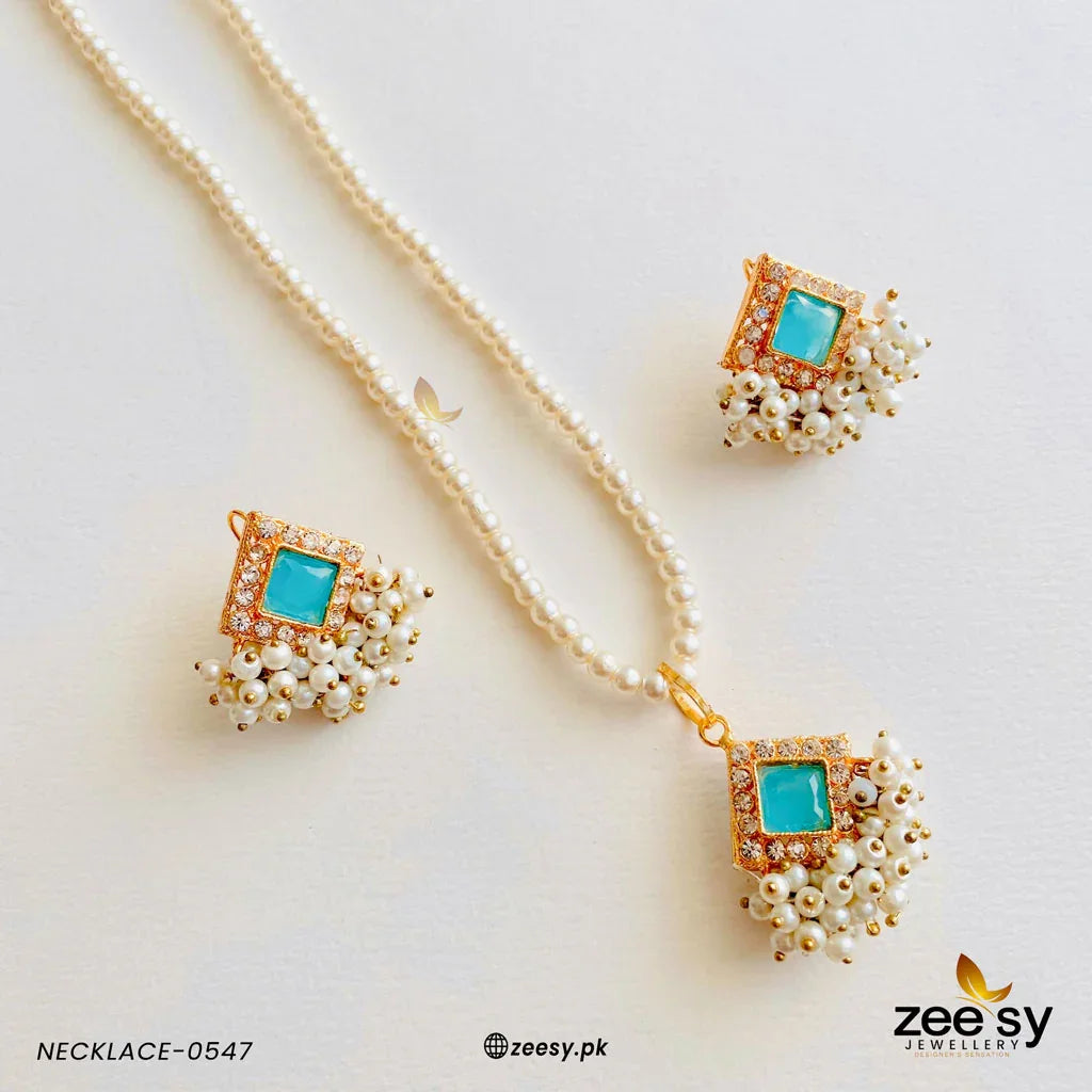 NECKLACE-0547 Turquoise - Zeesy Jewellery